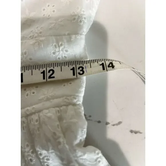 Altar'd State‎ Eyelet Embroidered Halter White Dress Sz Small Women 100% Cotton - Picture 9 of 11